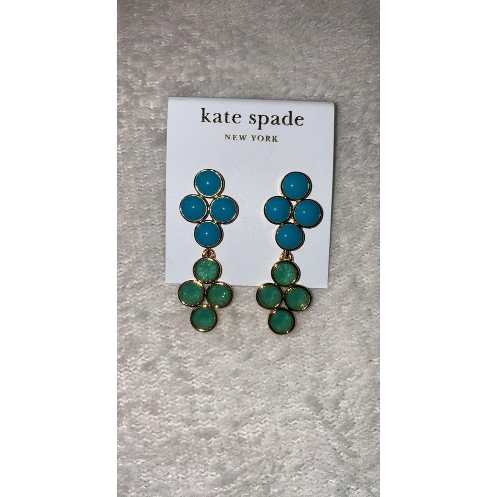 NWT Kate Spade Blue Translucent Chandelier Earring
